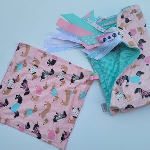 Double Minky Toddler Baby dachshunds Dogs blanket